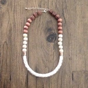 Anthropologie wood bead necklace